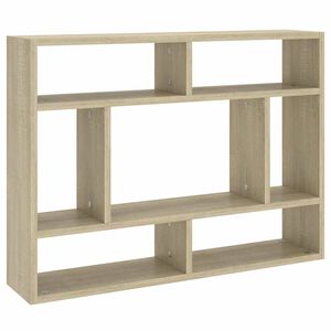 vidaXL V&auml;gghylla sonoma-ek 75x16x55 cm konstruerat tr&auml;