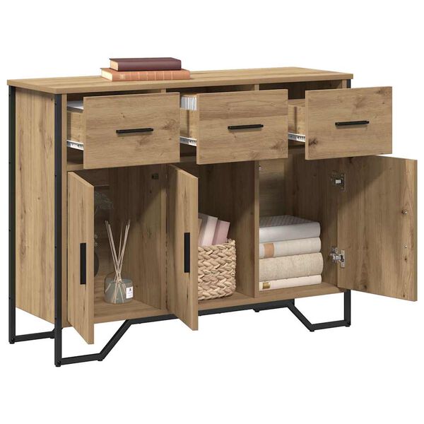 vidaXL Sideboard med l&aring;da Artisan Ek 97 x 32,5 x 74,5 cm