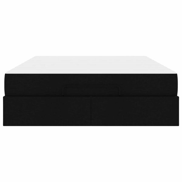 vidaXL S&auml;ngram med madrass med madrass 2 pcs Svart tyg
