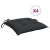 vidaXL Stolsdynor 4 st svart 40x40x7 cm oxfordtyg
