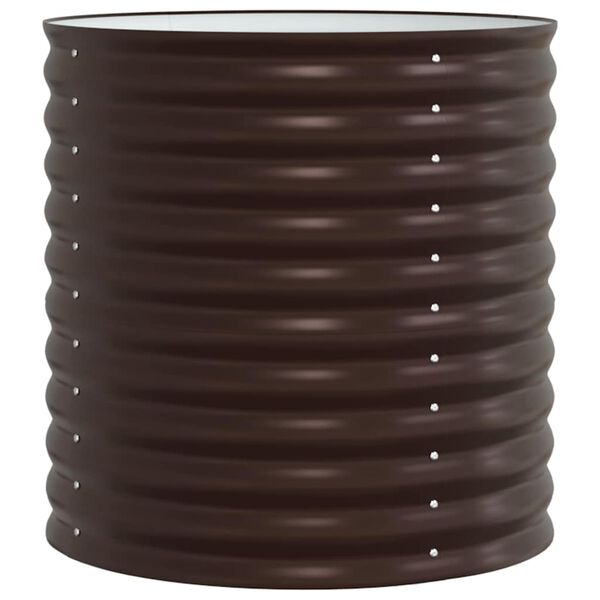 vidaXL Upph&ouml;jd odlingsl&aring;da Brun 80 x 80 x 81 cm St&aring;l