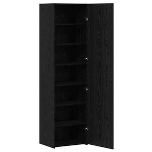 vidaXL Sk&aring;p 2 pcs Svart Ek 50 x 42,5 x 185 cm