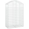 vidaXL Gabion b&aring;gformad 100x50x140/160 cm galvaniserat j&auml;rn
