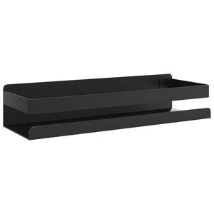 vidaXL Duschhylla matt svart 30x10x6 cm borstat 304 rostfritt st&aring;l