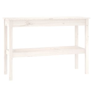 vidaXL Konsolbord vit 110x40x75 cm massiv furu