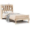 vidaXL S&auml;ng med bokhylla utan madrass 100x200cm massiv furu