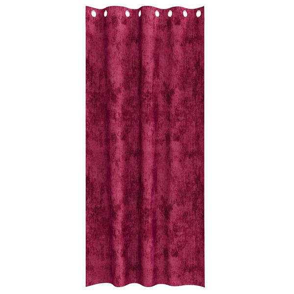 vidaXL Sammetsgardiner med gardiner 2 pcs Vinr&ouml;d 245 x 140 cm Sammet