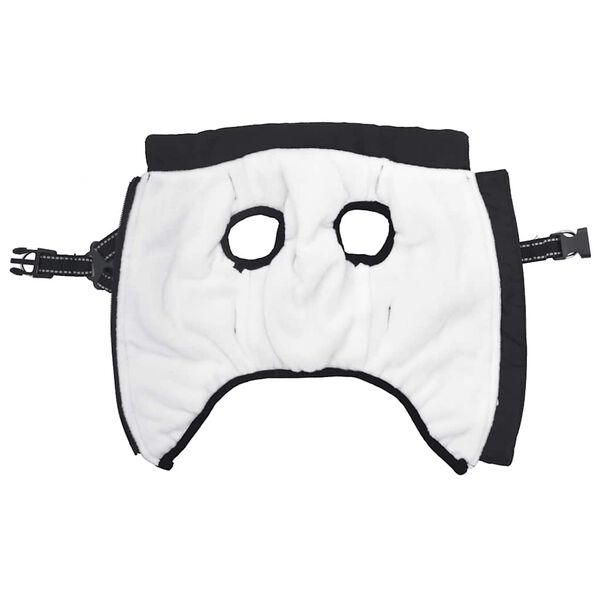 vidaXL Hundtäcke med sele vattentät reflex svart L24