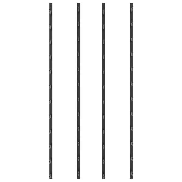 vidaXL Väggmonterade vinställ för 72 flaskor 2 st svart järn