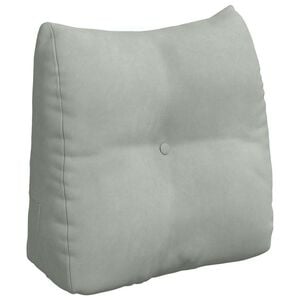 vidaXL Ryggkudde Ljusgr&aring; 45 x 24 x 50 cm Sammet