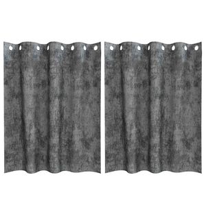 vidaXL Sammetsgardiner 2 st Gr&aring; 140 x 140 cm Sammet