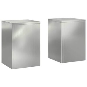 vidaXL Växtställ 2 pcs Silver 24 x 24 x 35 cm Galvaniserat stål