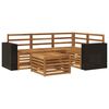 vidaXL Utomhussoffset 5 st Naturlig Polyester