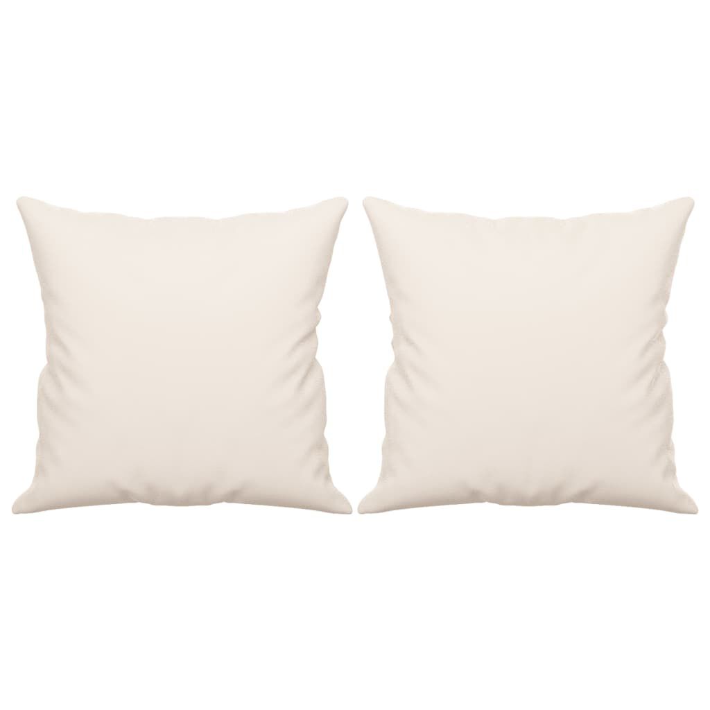 vidaXL – 2 st beige kuddar 40 x 40 cm mikrofibertyg