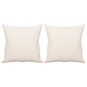 vidaXL Prydnadskuddar 2 st beige 40x40 cm mikrofibertyg