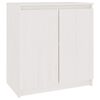 vidaXL Sk&aring;p vit 60x36x65 cm massiv furu