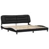 vidaXL Bed Frame without Mattress "Hvar" Black and White 200x200 cm Faux Leather