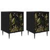 vidaXL Nattduksbord RHENEN 2 st Svart ek 36 x 33 x 51 cm