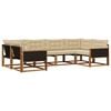 vidaXL Utomhussoffset med kudde 6 pcs Naturlig och Beige