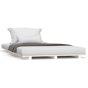 vidaXL S&auml;ngram vit 90x200 cm massiv furu