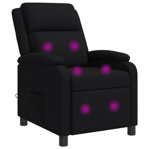 vidaXL Massagef&aring;t&ouml;lj Svart Tyg