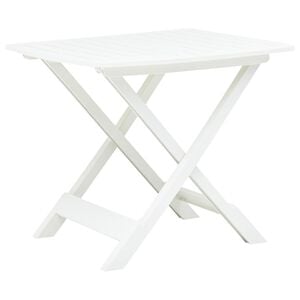 vidaXL Hopf&auml;llbart tr&auml;dg&aring;rdsbord vit 79x72x70 cm plast