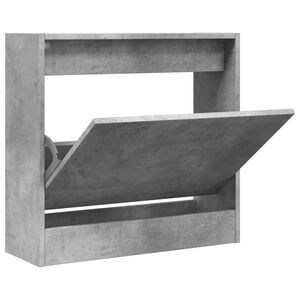 vidaXL Skohylla betonggr&aring; 60x21x57 cm konstruerat tr&auml;