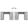 vidaXL Skrivbord betonggr&aring; 120x42x76 cm konstruerat tr&auml;