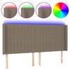 vidaXL S&auml;nggavel LED taupe 203x16x118/128 cm tyg