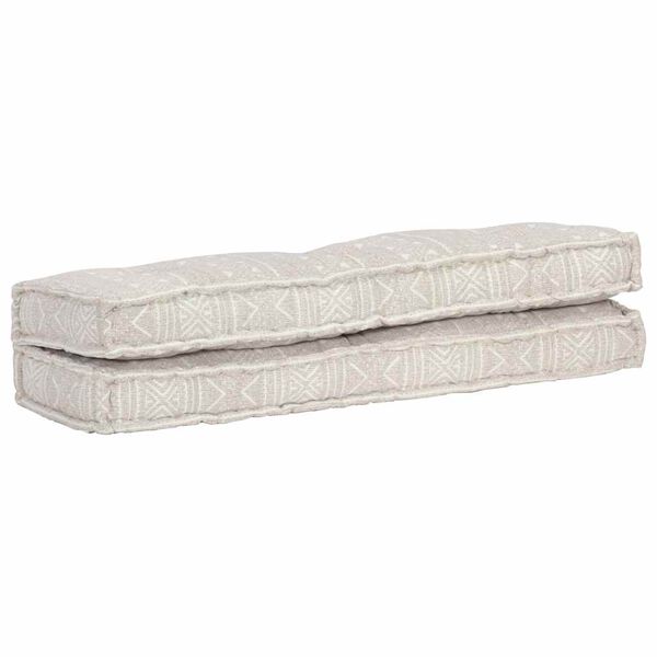 vidaXL Dynor till pallsoffa ljusbrun tyg lappt&auml;cke