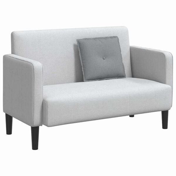 vidaXL Ryggkudde Ljusgr&aring; 50 x 19 x 45 cm tyg