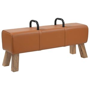 vidaXL b&auml;nk Brun 110 x 30 x 45 cm &Auml;kta l&auml;der