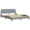 vidaXL Bed Frame without Mattress "Hanko" Light Grey 160x200 cm Fabric