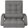 vidaXL Vikbar golvstol med sängfunktion ljusgrå tyg