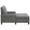 vidaXL Chaise Lounge med kudde M&ouml;rkgr&aring; 91 x 157 x 91 cm Sammet