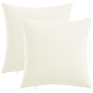 vidaXL Kudd&ouml;verdrag 2 st HEERLEN Vit 30 x 30 cm Tyg