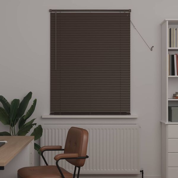 vidaXL Persienn M&ouml;rkbrun med M&ouml;nster 150 x 90 cm PVC