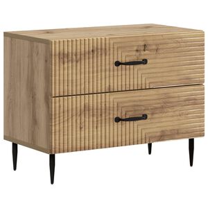 vidaXL Nattduksbord Artisan-ek 62 x 34,5 x 47,5 cm Konstruerat tr&auml;