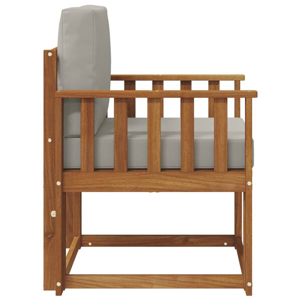 vidaXL Utomhussoffa Massivt akaciatr&auml; och polyester Naturlig