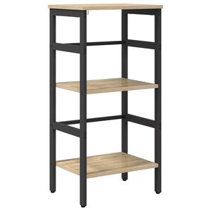 vidaXL Hyllsystem 2 niv&aring;er 40 x 29,5 x 81 cm Konstruerat tr&auml; Sonoma-ek