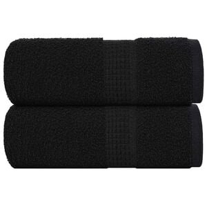 vidaXL Tv&auml;tthanddukar FROGN 2 st svart 30x30 cm 360 gsm
