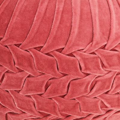 vidaXL Sittpuff bomullssammet smockdesign 40x30 cm rosa
