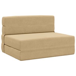 vidaXL F&auml;llbar Soffbed Gr&ouml;n gr&aring; 100 x 80 x 60 cm Tyg