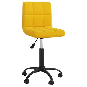 vidaXL Snurrbar kontorsstol senapsgul sammet