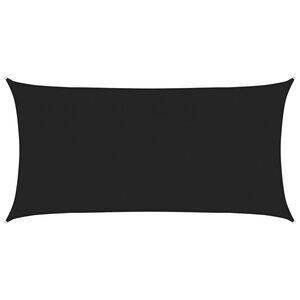vidaXL Sols&auml;tt segel Svart 2 x 6 m HDPE