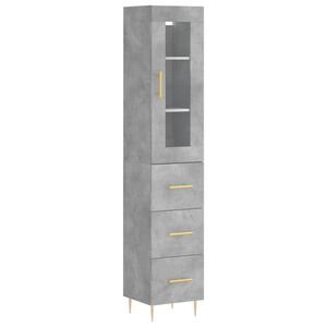 vidaXL H&ouml;gsk&aring;p betonggr&aring; 34,5x34x180 cm konstruerat tr&auml;