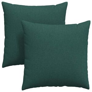 vidaXL Sofakuddar 2 pcs M&ouml;rkgr&ouml;n 80 x 80 cm tyg