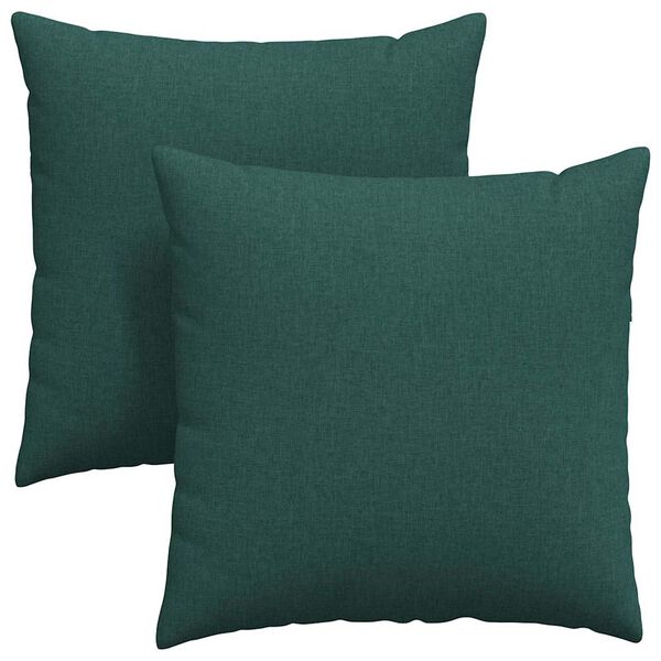 vidaXL Sofakuddar 2 pcs Mörkgrön 80 x 80 cm tyg
