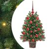vidaXL Konstgjord julgran med 150 LED-lampor Gr&ouml;n 75 cm PE och PVC