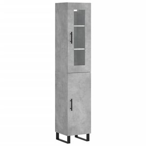 vidaXL H&ouml;gsk&aring;p betonggr&aring; 34,5x34x180 cm konstruerat tr&auml;